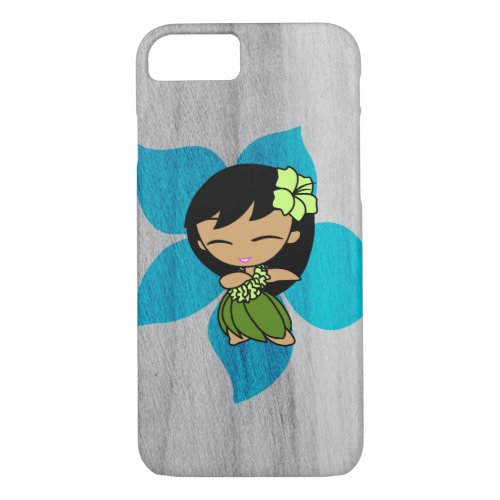 Aloha Honeys Hawaiian Hula Girl Faux Wood iPhone 87 Case