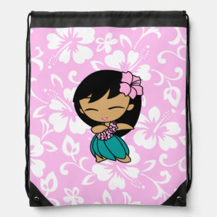 Aloha Honeys Hawaiian Hula Girl Hibiscus Backpack