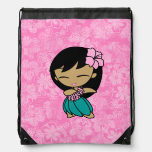 Aloha Honeys Hawaiian Hula Girl Hibiscus Backpack