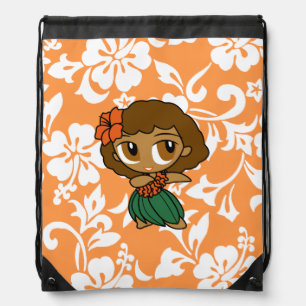 Aloha Honeys Hawaiian Hula Girl Hibiscus Backpack