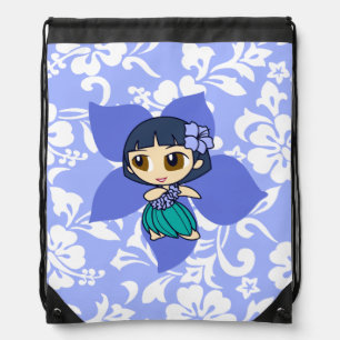 Aloha Honeys Hawaiian Hula Girl Hibiscus Backpack