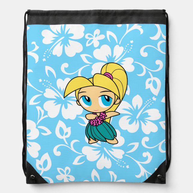 Aloha Honeys Hawaiian Hula Girl Hibiscus Backpack (Front)