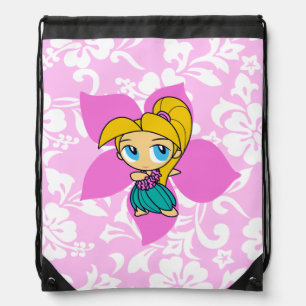 Aloha Honeys Hawaiian Hula Girl Hibiscus Backpack