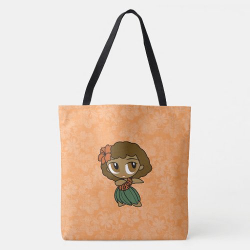 Aloha Honeys Hawaiian Orange Hula Girl Beach Bag