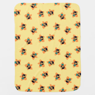 Aloha Honeys Hawaiian Papaya Hibiscus Hula Girl Swaddle Blanket