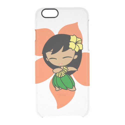 Aloha Honeys Hawaiian Papaya Hibiscus Hula Girl Clear iPhone 66S Case