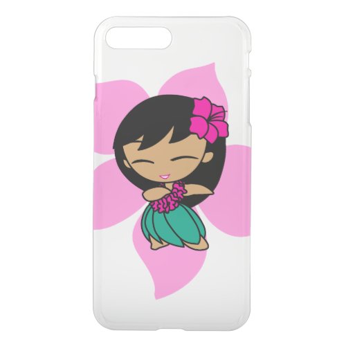 Aloha Honeys Hawaiian Pink Hibiscus Hula Girl iPhone 8 Plus7 Plus Case