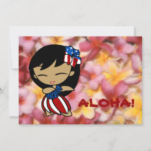 Aloha Honeys Hawaiian Plumeria Invitations