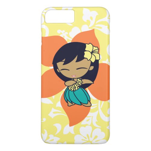 Aloha Honeys Hawaiian Yellow Pareau Hula Girl iPhone 8 Plus7 Plus Case