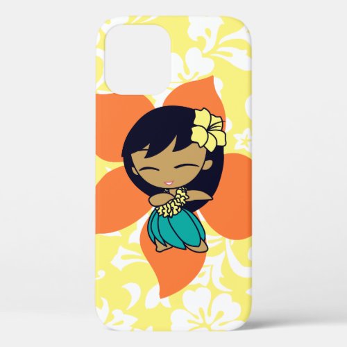 Aloha Honeys Hawaiian Yellow Pareau Hula Girl  iPhone 12 Pro Case