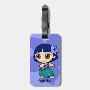 Aloha Honeys Hula Girl Hibiscus Luggage Tags