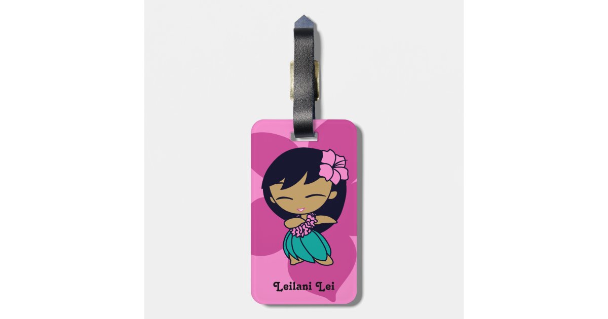 Aloha Honeys Hula Girl Hibiscus Luggage Tags | Zazzle.com