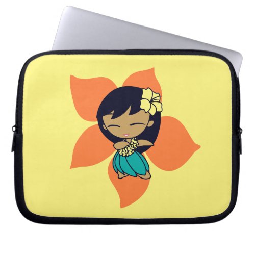 Aloha Honeys Hula Girl Hibiscus Neoprene Laptop Sleeve