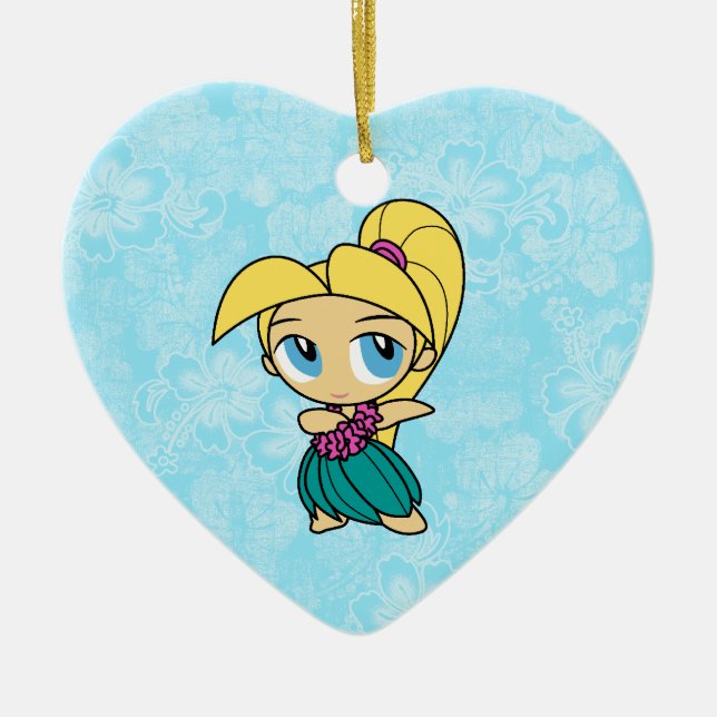 Aloha Honeys Hula Girl Hibiscus Ornaments (Front)