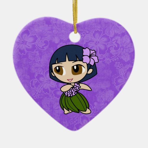 Aloha Honeys Hula Girl Hibiscus Ornaments