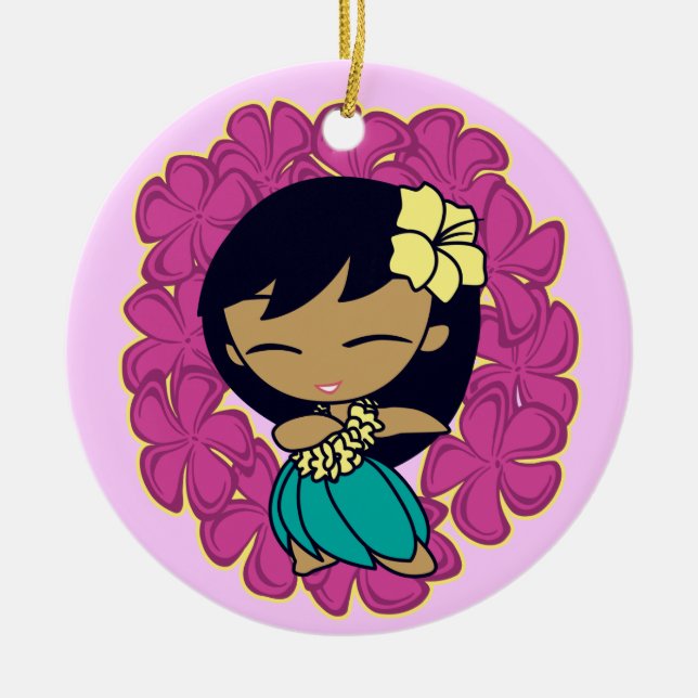 Aloha Honeys Hula Girl Ornaments (Front)