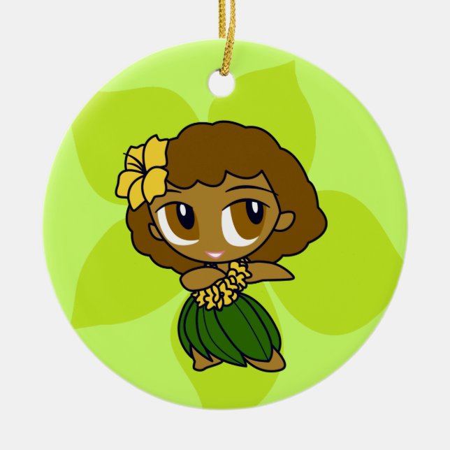 Aloha Honeys Hula Girl Ornaments (Front)