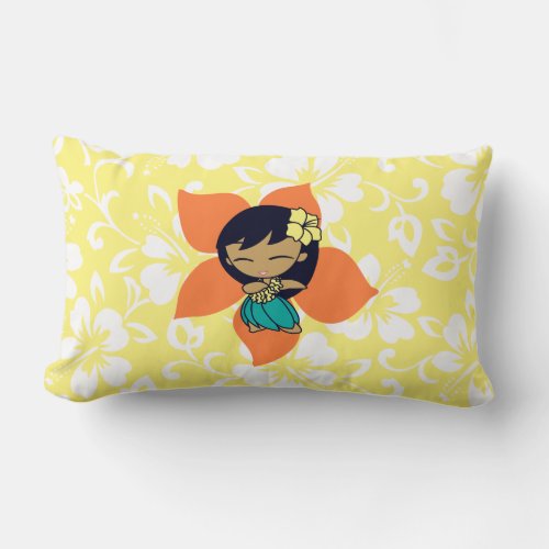 Aloha Honeys Hula Girl Reversible Lumbar Pillows