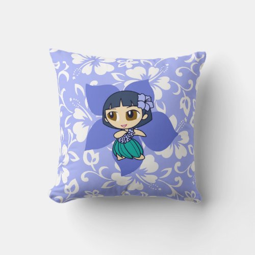 Aloha Honeys Hula Girl Reversible Square Pillows