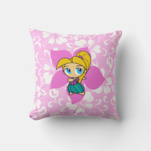Aloha Honeys Hula Girl Reversible Square Pillows