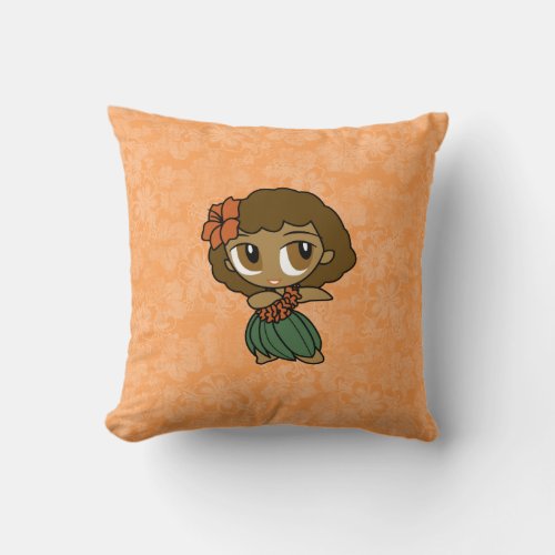 Aloha Honeys Hula Girl Reversible Square Pillows