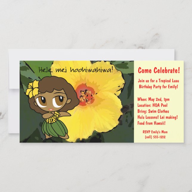 Aloha Honeys Luau Invite (Front)