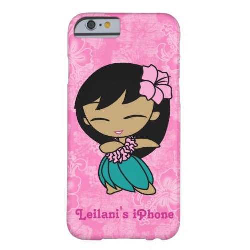 Aloha Honeys Pink Hula Girl Hawaiian Hibiscus Barely There iPhone 6 Case