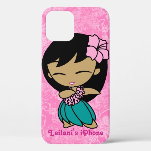 Aloha Honeys Pink Hula Girl Hawaiian Hibiscus  iPhone 12 Pro Case