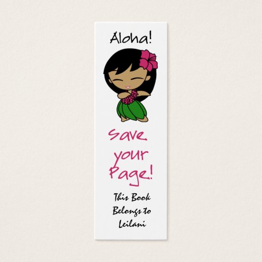 Aloha Honeys Skinny Bookmark (Front)