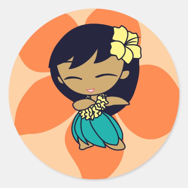 "Aloha Honeys" Stickers in lt. peach (Front)