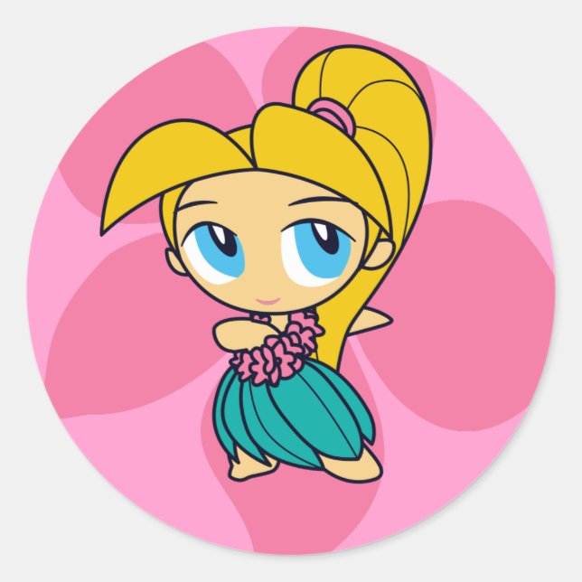 "Aloha Honeys" Stickers in pink (Front)