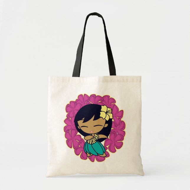 "Aloha Honeys" Tote Bags in Fuchsia (Front)