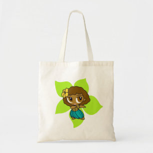 "Aloha Honeys" Tote in Natl/ Lime Bag