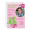 Aloha Honu Custom Photo Card Birthday Invitation