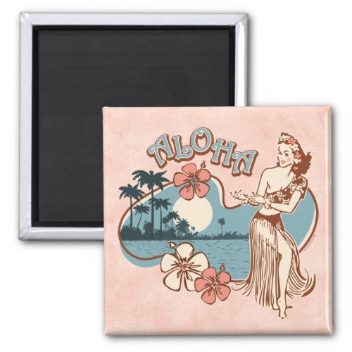 Aloha Hula Girl Magnet