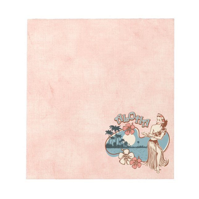 Aloha Hula Girl Notepad (Front)