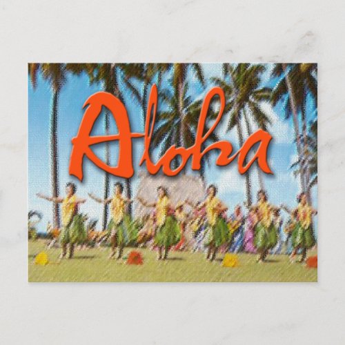 Aloha Hula Postcard