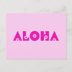Aloha in Pink Postcard