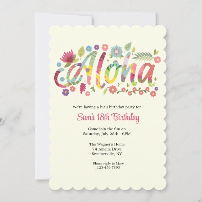 Aloha Invitation (Front)