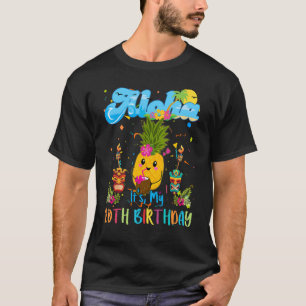Aloha Its My 10th Birthday 10 Years Kids Hawaiian T-Shirt
