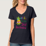 Aloha It&#39;s My 2nd Birthday Hawaii Sunglasses Fruit T-Shirt
