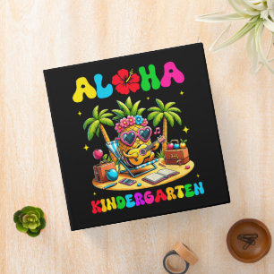 Aloha Kindergarten Pineapple Hawaii Back to School 3 Ring Binder