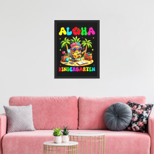 Aloha Kindergarten Pineapple Hawaii Back to School Canvas Print