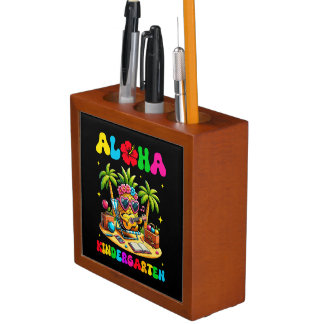 Aloha Kindergarten Pineapple Hawaii Back to School Desk Organizer
