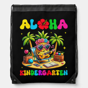 Aloha Kindergarten Pineapple Hawaii Back to School Drawstring Bag