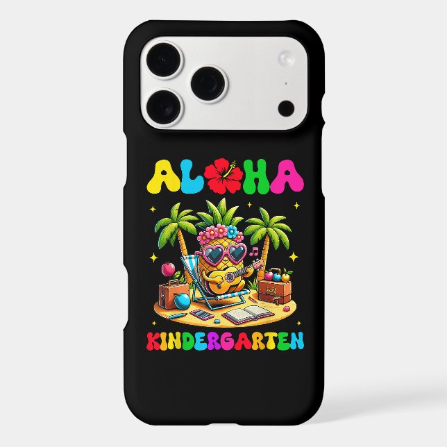 Aloha Kindergarten Pineapple Hawaii Back to School iPhone Case (Back)