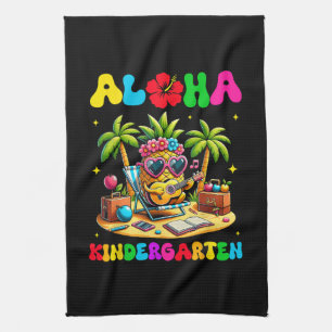 Aloha Kindergarten Pineapple Hawaii Back to School Kitchen Towel