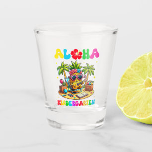 Aloha Kindergarten Pineapple Hawaii Back to School Shot Glass