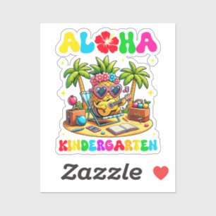 Aloha Kindergarten Pineapple Hawaii Back to School Sticker