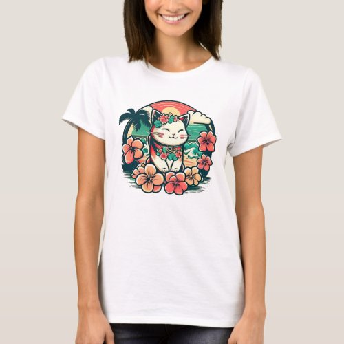 Aloha Kitty Vibes T_Shirt